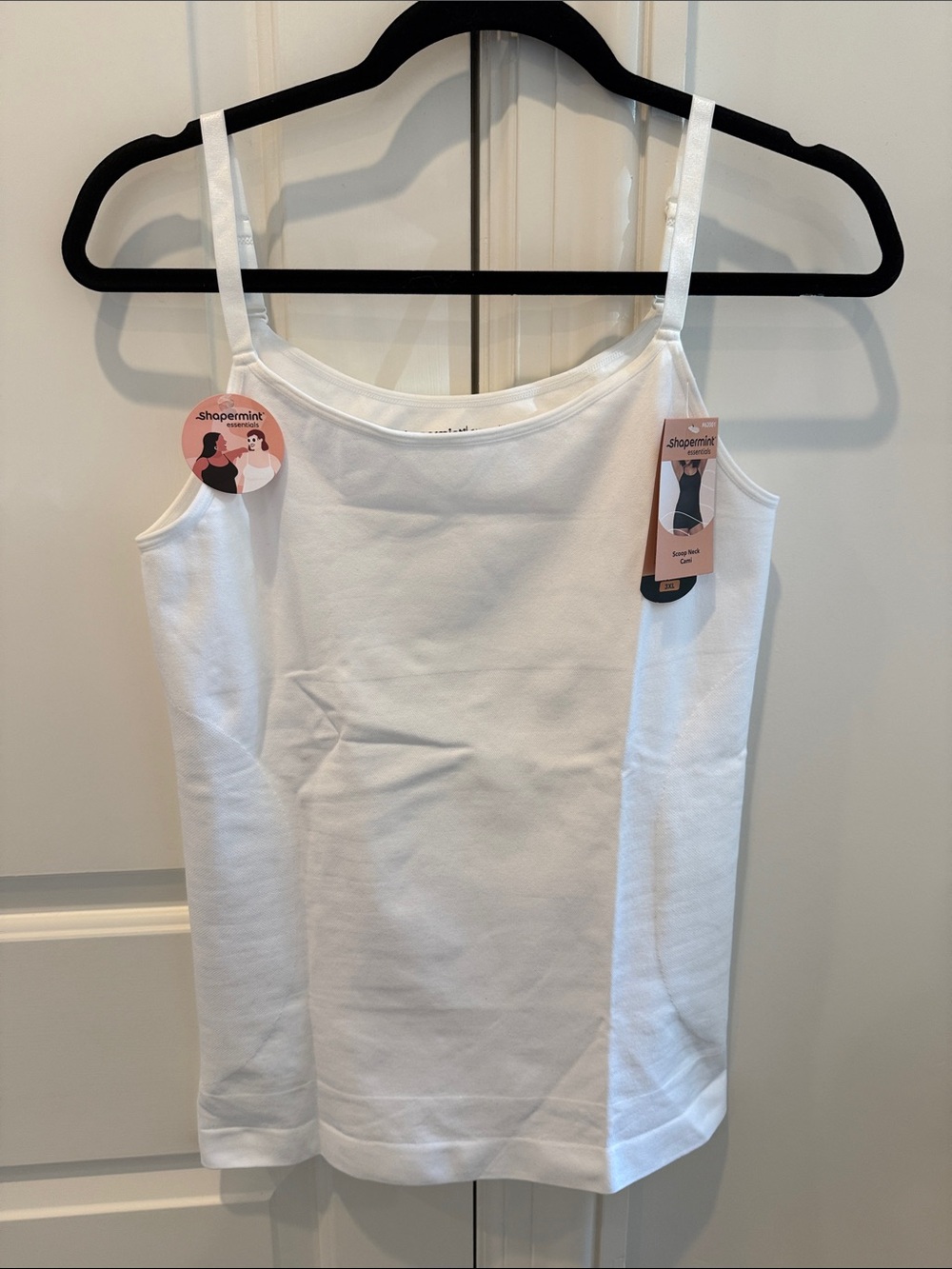 Shapermint White Slim-Strap Knit Shaper Camisole Size 3X NWT